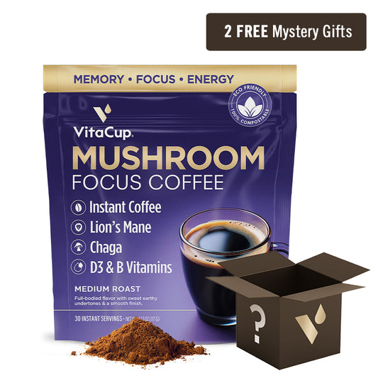 Mushroom Focus Coffee Instant Bulk Bag + 2 FREE Gifts!