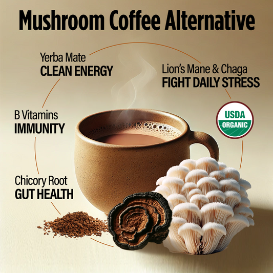 Mushroom Coffee Alternative Instant Bulk Bag + 2 FREE Gifts!