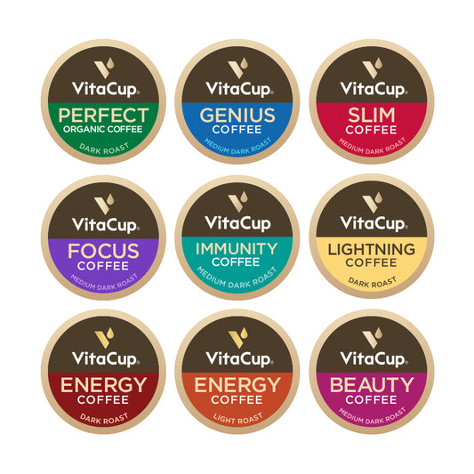 Energy Light Blend Coffee Pods | Single Serve Pods | VitaCup Online Shop 128 Pods| VitaCup